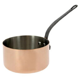 de Buyer - Inocuivre Tradition Saucepan with Cast Iron Handle - Copper Cookware with Stainless Steel Lining - Oven Safe - 4.75"