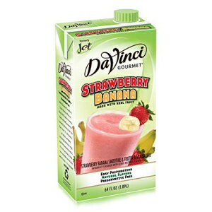 DaVinci ストロベリー バナナ スムージー ミックス、64 オンス ボックス (6 個パック) DaVinci Strawberry Banana Smoothie Mix, 64-Ounce Box (Pack of 6)