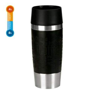 エムサバキュームマグ「トラベルマグ」12.2fl.oz。黒で、黒 Emsa Vacuum mug