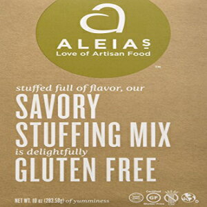 Aleia's グルテンフリー フード スタッフィング ミックス、セイボリー、GF、10 オンス (3 個パック) Aleia's Gluten Free Foods Stuffing Mix, Savory, Gf, 10-Ounce (Pack of 3)