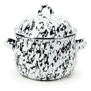 Golden Rabbit Enamelware - Black Swirl Pattern -