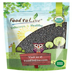 有機黒ゴマ（生、皮なし、非GMO、コーシャ、ビーガン、バルク、カラティル）—8オンス Food to Live Organic Black Sesame Seeds (Raw, Unhulled, Non-GMO, Kosher, Vegan, Bulk, Kala Til) — 8 Ounces