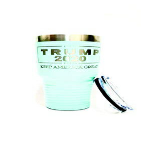 Aries Laser Designs TRUMP 2020 Keep America Great - Engraved on 30 oz. Light Teal Stainless Steel Vacuum Insulated Tumbler - Both Sides Engraved