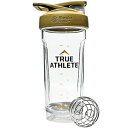 True Athlete Strada Tritan Shaker Cup with Wire Whisk Blender Ball Gold (28 fl oz.)