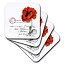 3dRose Carte Postale Vintage Poppy-եȥ4ĥåȡCST_178830_1 3dRose Carte Postale Vintage Poppy - Soft Coasters, Set of 4 (CST_178830_1)