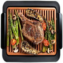 Gotham Steel Smokeless Grill, Indoor Grill, Nonstick Ceramic Electric Grill – Dishwasher Safe Surface, Temperature Control, Metal Utensil Safe, Barbeque Indoors with Virtually No Smoke, As Seen on TV