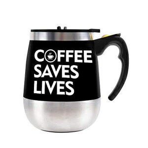 BINE Self Stirring Mug Auto Self Mixing Stainless Steel Cup for Coffee/Tea/Hot Chocolate/Milk Mug for Office/Kitchen/Travel/Home -450ml/14oz