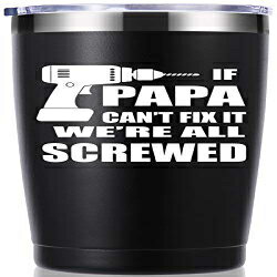 momocici If Papa Can 039 t Fix It We 039 re All Screwed 20 OZ Tumbler.Fathers Day Gifts.Dad Gifts from Daughter,Son,Wife.Birthday,Christmas Gifts for New Dad,Father,Husband,Men Travel Mug(Black)