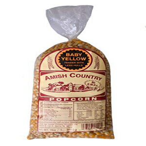 Amish Country Popcorn | 1 lb Bag | Baby Yellow Popcorn Kernels | Old Fashioned with Recipe Guide (Baby Yellow - 1 lb Bag)