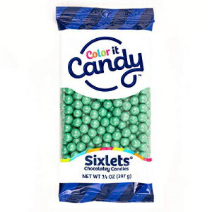Color It Candy Shimmer Turquoise Sixlets 14 Oz P