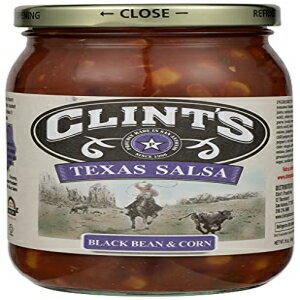 Ng ubNr[ƃR[̃TT\[XA16IX Clints Black Bean and Corn Salsa Sauce, 16 Ounce