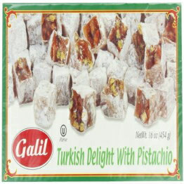 Galil Turkish Delight、ピスタチオ、16オンス箱（4個パック） Galil Turkish Delight, Pistachio, 16-Ounce Boxes (Pack of 4)