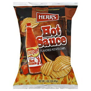 Herr 039 s テキサス ピート ホットソース風味のポテトチップス 1 オンス バッグ - 42 個パック Herr 039 s Texas Pete Hot Sauce Flavored Potato Chips 1 oz Bags - Pack of 42