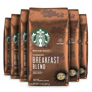 スターバックス ミディアム ロースト グラウンド コーヒー — ブレックファスト ブレンド — 100% アラビカ — 6 袋 (各 12 オンス) Starbucks Medium Roast Ground Coffee — Breakfast Blend — 100% Arabica — 6 bags (12 oz. eac