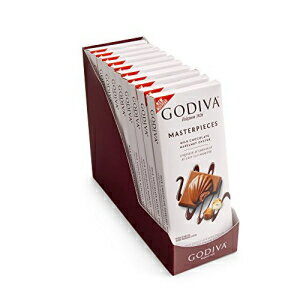 Godiva Chocolatier Masterpiece Milk Chocolate Hazelnut Praline Oysters Bar, 2.20 Pound, Candy Bars, 10 Pack