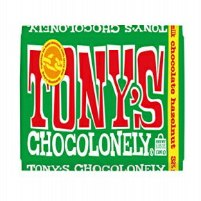 Tony's Chocolonely 32％ミルクチョコレートバー、ヘーゼルナッツ、6.35オンス Tony's Chocolonely 32% Milk Chocolate Bar with Hazelnut, 6.35 Ounce