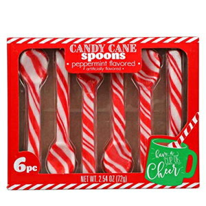 CANDY CANEスプーン、ペパーミント風味、（1）ボックス（2.54オンス、4パック） Greenbrier CANDY CANE Spoons, peppermint flavored, (1) box (2.54 oz, 4-Pack)