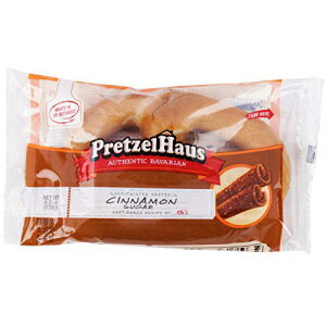 PretzelHaus ソフト個別包装バイエルン焼きプレッツェル。決して冷凍ではありません。ソフトプレッツェルを温めてお召し上がりください。スリープミスト付属。（シナモン、25歳） PretzelHaus Soft Individually Wrapped Bavarian Baked Pretzels. Never Frozen.