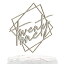 NANASUKO21Фȥåѡ-21-ʴŪʥե졼դ-ξ̥Сå-ץߥʼΥꥫ NANASUKO 21st Birthday Cake Topper - twenty one - with Modern Geometric Frame - Double Sided Silver Glitter - Premiu