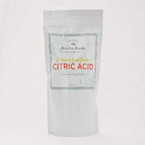 Relative Foods, food grade citric acid, 5 pounds packaged in our allergen free facility, stand up pouch with resealable zipper.