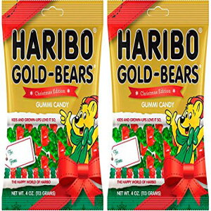 Haribo Gold Bears Christmas Edition Gummi Candy - 4 oz Bag (2 Bags)