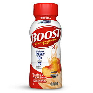 ブースト栄養ドリンク オリジナルピーチ＆クリーム 8オンスボトル 24カウント BOOST Nutritional Drinks, Original Peaches Creme, 8 oz Bottle, 24Count