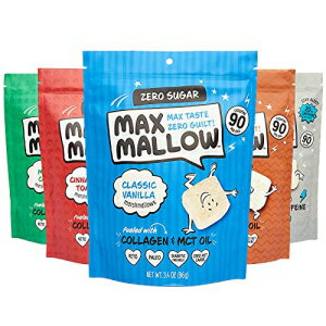 楽天GlomarketKnow Brainer NEW Max Sweets Snacks Low Carb Keto Variety Pack Max Mallows - Atkins, Paleo, Diabetic Diet Friendly Health Snack - Gluten Free, Soy Free & Zero Sugar snack, Non-GMO Ketogenic 6 pack （20.3 ounces）