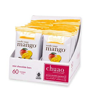 Chuao Chocolatier Totally Tangy Mango Dark Chocolate Mini Bars | Gourmet Chocolate Chile Lime Mango European No Preservatives | For Gift Baskets, Christmas, Valentines Day, Gifts for Women, Men, Birthday, Thank You