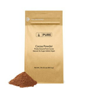 Pure Organic Ingredients Cocoa Powder (2 lb) Pure, Natural, Baking Purposes, Flavor Enhancer, Skincare Benefits, Antioxidant-Rich, No Added Sugar