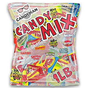 CANDYMAN Bundle of Candy Variety Pack Mix 1 Pound (SMALL BAG) with Skittles, Starburst, Airheads, Swedish Fish, Haribo Bears, Twizzlers and More