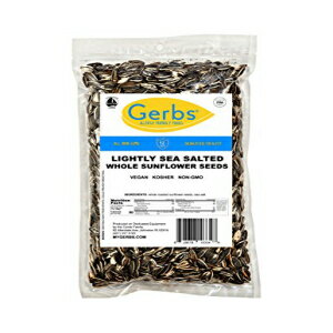 GERBS ڤҤҥޥμ16 ޡȡȥå 14 ʪ륲ե꡼Ȥߴӡ󡢥ȡѥ쥪եɥ꡼ GERBS Lightly Sea Salted Whole Sunflower Seeds, 16 ounce Bag, Roasted, Top 14 Food Alle