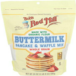 Bobs Red Mill、パンケーキ ワッフル ミックス バターミルク、24 オンス Bobs Red Mill, Pancake Waffle Mix Buttermilk, 24 Ounce
