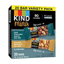 KIND Bar MiniA_[N`R[gibcV[\g/LA[hV[\gAoGeBpbNAOet[A100J[AᓜA80 KIND Bar Minis, Dark Chocolate Nuts & Sea Salt / Caramel Almond & Sea Salt, Variety Pack