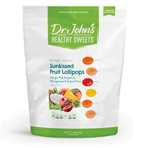 Dr. John's Healthy Sweets シュガーフリー サンキス フルーツ オーバル ロリポップ (150 個、2.5 ポンド) Dr. John's Healthy Sweets Sugar Free Sunkissed Fruit Oval Lollipops (150 count, 2.5 LB)