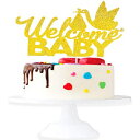LHCING Welcome Baby Stork Birthday Cake Topper - Gold Glitter It 039 s A Girl Boy Stork Birthday Party Décor - Hello Baby Gender Reveal Baby Announcement - Baby Shower Cake Decorations