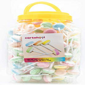 Cartwheel Confections: 200 Double Lollies Individually Wrapped Bulk Candy, Sweet Tart Lollipops, Pastel-Colored Double Lollies Lollipops, Cheerleader Lollies, Bulk Suckers and Lollipops, Jar 200 Count