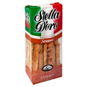 Stella D'Oro Breadsticks, Sesame, 5.5-Ounce Packages (Pack of 12)