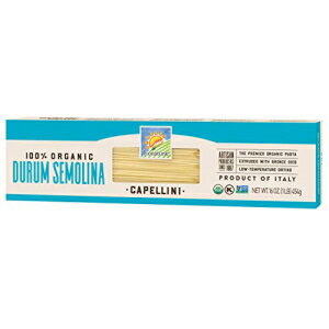 Bionaturae Capellini デュラム セモリナ パスタ | デュラムセモリナのカペッリーニパスタ | 非遺伝子組み換え | コーシャ | USDA認定オーガニック | イタリア製 | 16オンス（12個入り） Bionaturae Capellini Durum Semolina Pasta | Durum