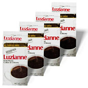 Luzianne コーヒー＆チコリ、ダークロースト、13オンスバッグ（4個パック） Luzianne Coffee & Chicory..