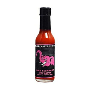 Angry Goat Pink Elephant Hot Sauce, Cranberry and Ghost Pepper, Experience Fruity and a Tinge of Sweet Flavor with Lingering Heat, Ginger