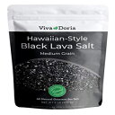 ビバ ドリア ハワイアン ブラック 溶岩海塩、溶岩塩 (2 ポンド中粒) Viva Doria Hawaiian Black Lava Sea Salt, Lava Salt (2 Pound Me..