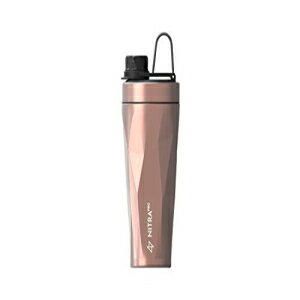 NitraPro 16 Fl Oz Protein Shaker Bottle in Rose Gold by 37 - Stainless Steel, BPA-Free, Sustainable, Multipurpose, Hygienic Protein Shaker