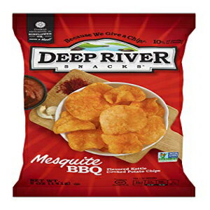 Deep River Snacks メスキート BBQ ケトル調理ポテトチップス、5 オンス (12 個パック) Deep River Sna..