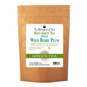 The Republic Of Tea ǥե 磻 ٥꡼ ץ ꡼ ƥ250 ƥХå The Republic Of Tea Decaf Wild Berry Plum Green Tea, 250 Tea Bags