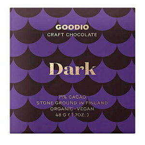 Goodio Organic Chocolate Bar, Dark 71%, 1.7 Ounce, Vegan, Gluten-free, Soy-Free, non-GMO