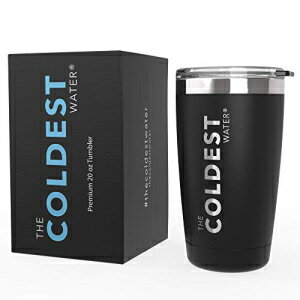 The Coldest Water The Coldest Tumbler- Cup Hydro Pint 20 oz (Sliding Lid) - Beverages Hot and Cold 3x Longer, Durable Double Wall Insulated Thermos Flask (Black, 20 oz)