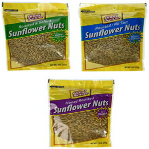 グッドセンスロースト＆塩味、ロースト/無塩＆ハニーローストひまわりナッツの組み合わせ（3）8オンスバッグ Good Sense Roasted and Salted, Roasted/No Salt & Honey Roasted Sunflower Nuts Combination (3)8oz Bags