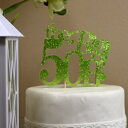 All About Details Lime Green The Big 5OH Cake Topper, 6 x 9