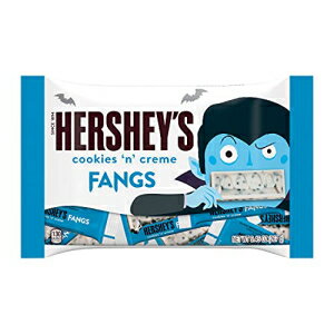 HERSHEY'S Fangs Cookies 'n' Creme Snack Size Candy Bars, Halloween, 9.45 oz Bag