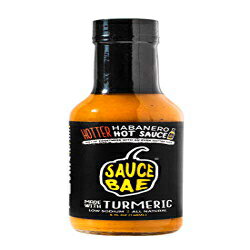 SAUCE BAE Hotter Habanero Hot Sauce - pCibvA^[bNAS[Xgybp[AigEAׂēVRAXC[gzbgq[g - 5 IX SAUCE BAE Hotter Habanero Hot Sauce - With Pineapple, Turmeric, Ghost Pepper, Low